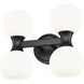 Artemis 4 Light 13 inch Matte Black Vanity Wall Light