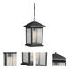Portland 1 Light 8 inch Oil Rubbed Bronze Outdoor Chain Mount Ceiling Fixture in Clear Seedy Glass, 4.85