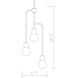 Neutra 3 Light 11.75 inch Matte Black and Foundry Brass Chandelier Ceiling Light