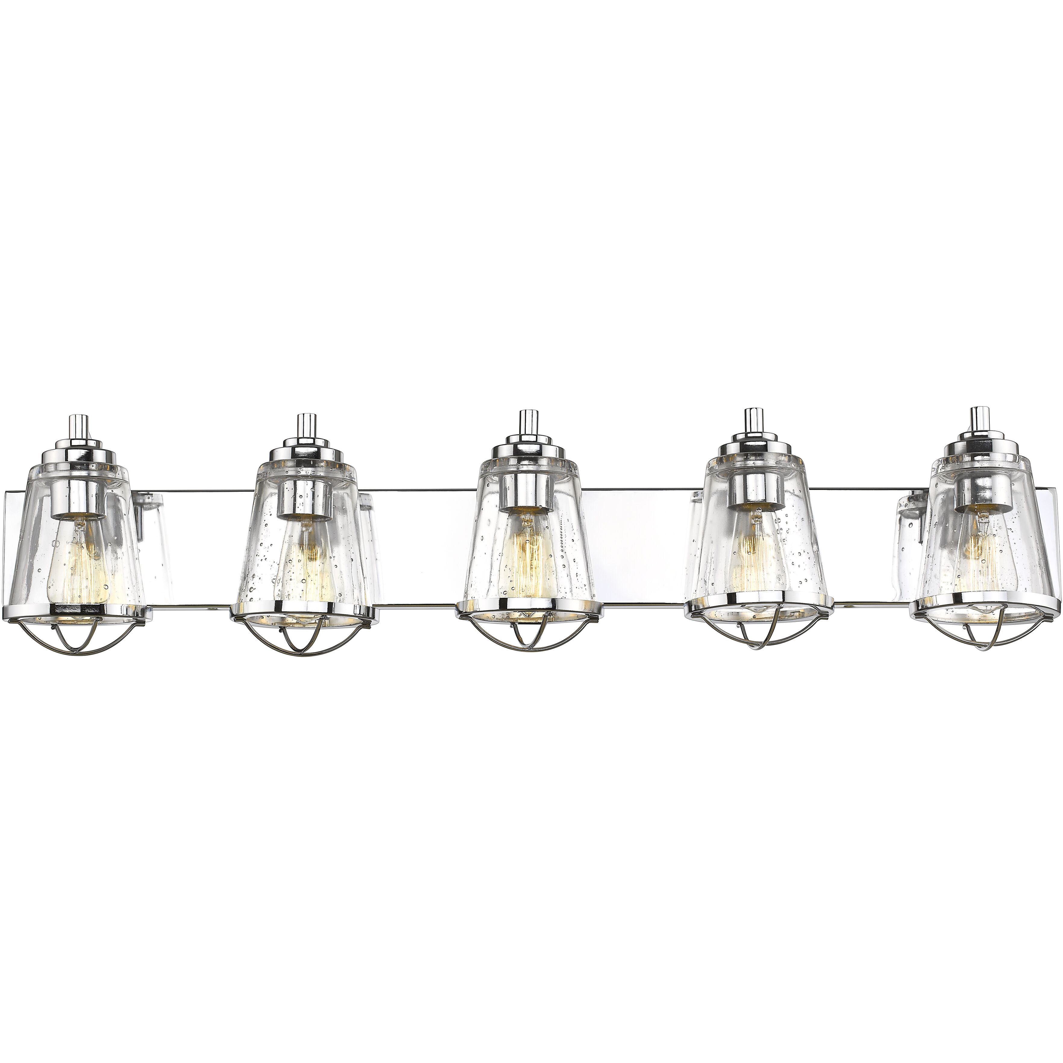 Z-Lite 444-5V-CH Mariner 5 Light 40 inch Chrome Vanity Wall