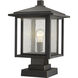 Aspen 1 Light 17.5 inch Oil Rubbed Bronze Outdoor Pier Mounted Fixture