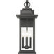 Tiberius 4 Light 24 inch Black Outdoor Wall Light