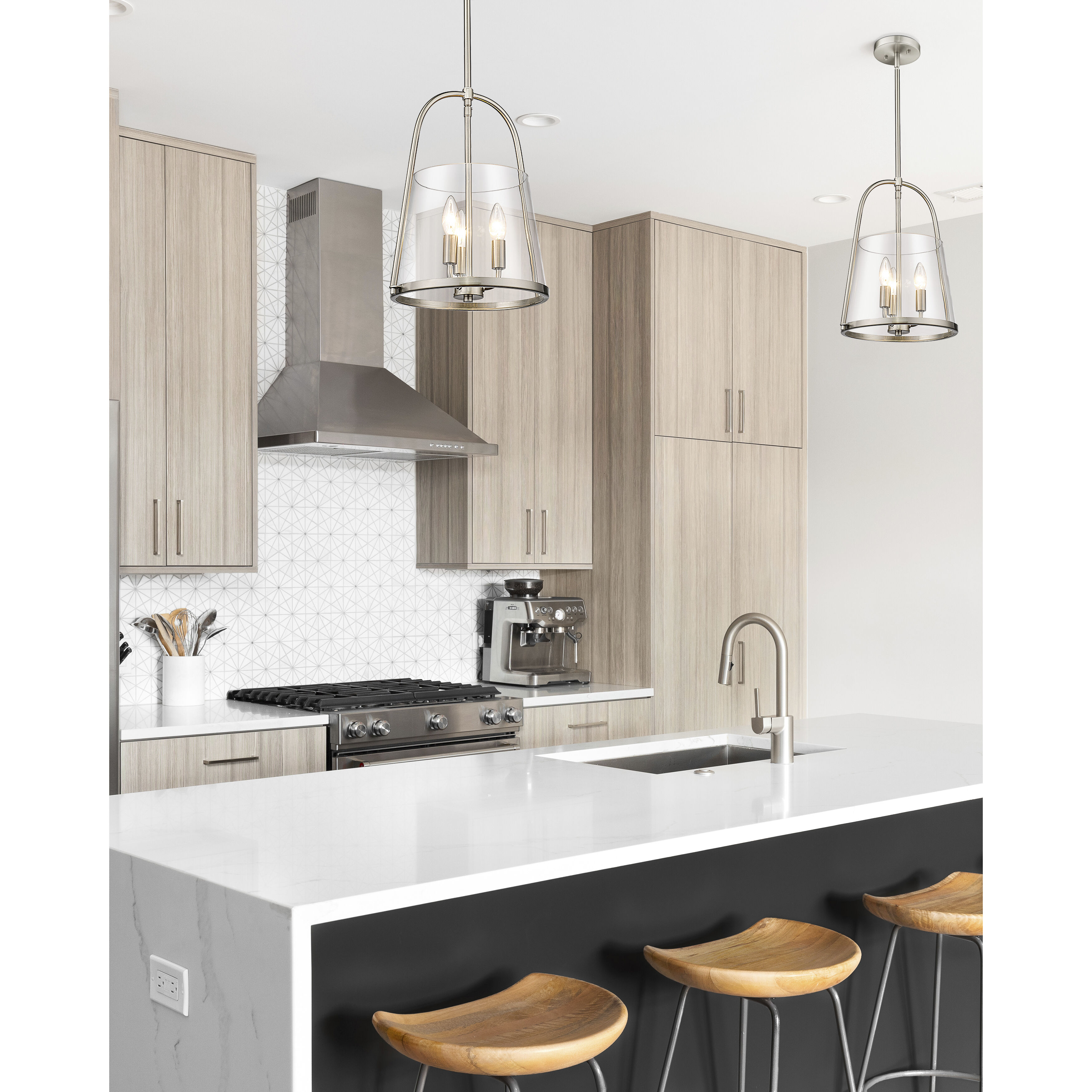 Archis 3 Light 12 inch Brushed Nickel Pendant Ceiling Light