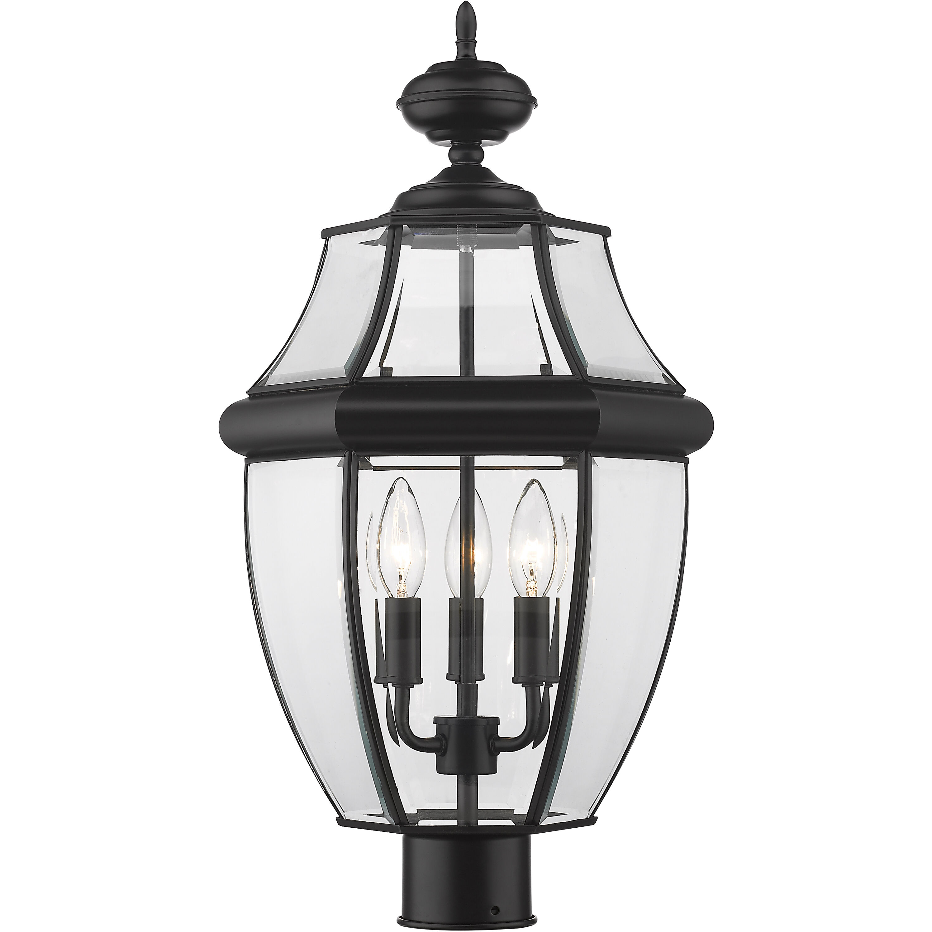 Westover 3 Light 20.25 inch Black Outdoor Post Mount Fixture
