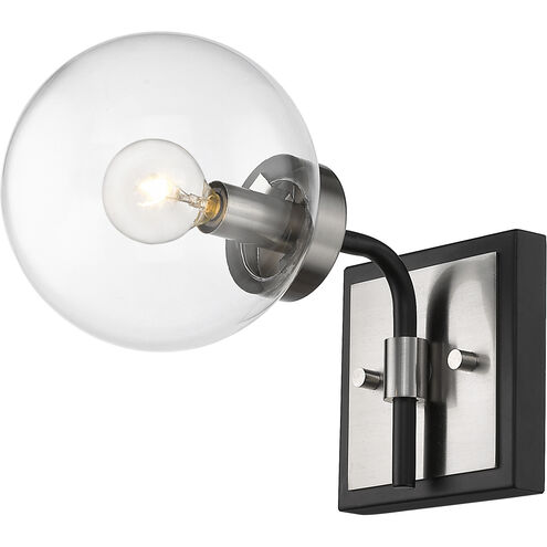 Parsons 1 Light 6 inch Matte Black/Brushed Nickel Wall Sconce Wall Light