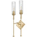 Esme 2 Light 8 inch Modern Gold Wall Sconce Wall Light