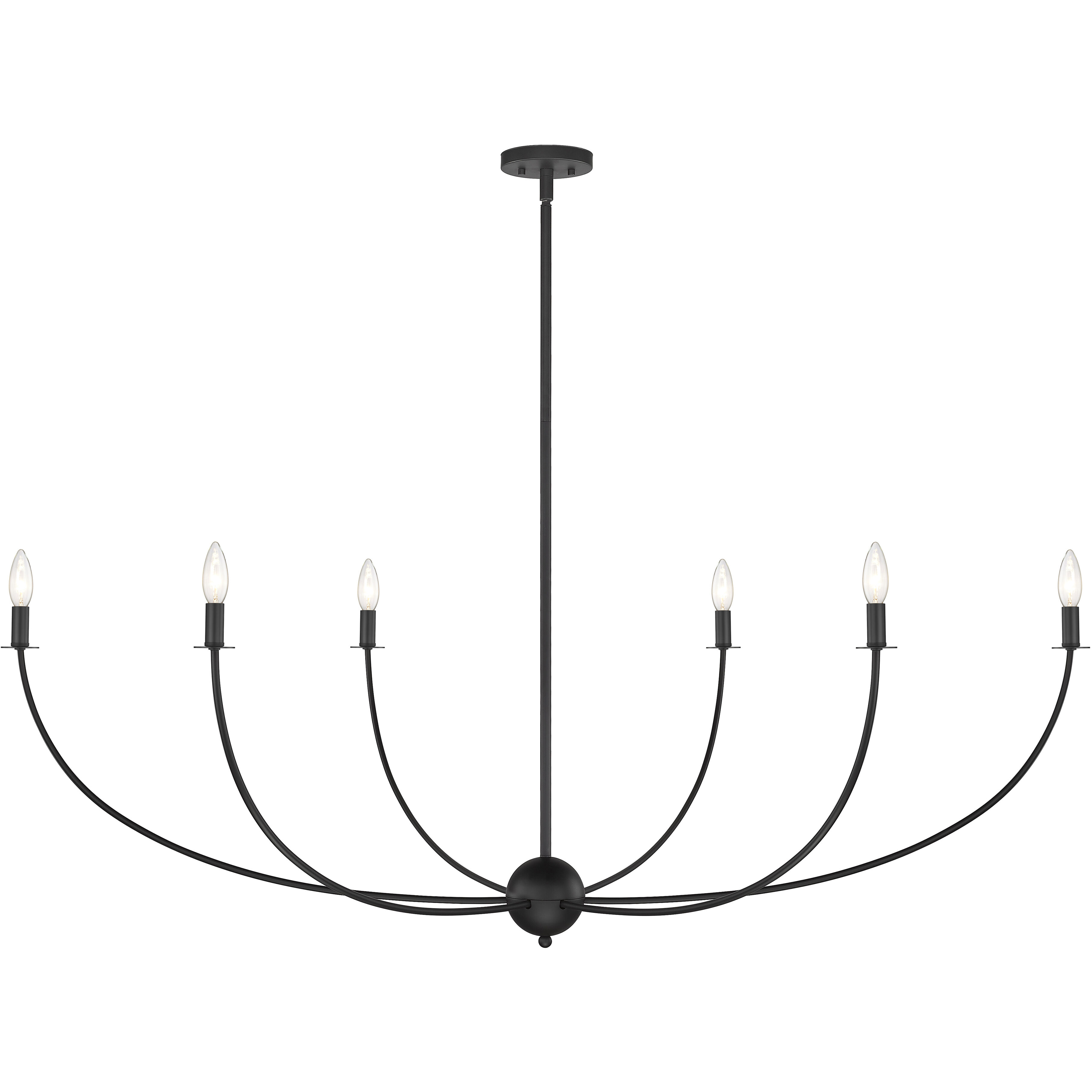 Z-Lite 3040-62MB Shannon 6 Light 62 inch Matte Black