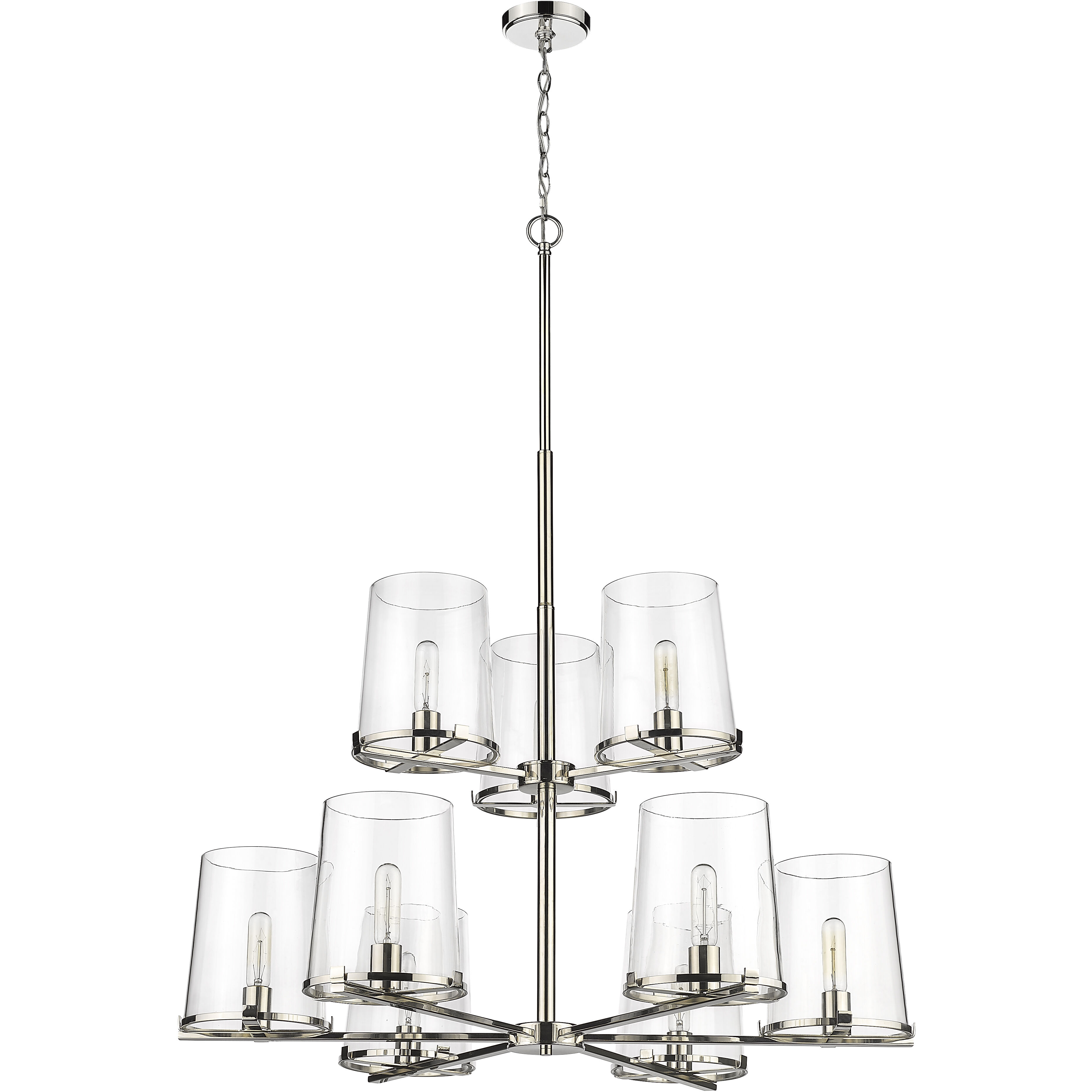 Callista 9 Light 38 inch Polished Nickel Chandelier Ceiling Light