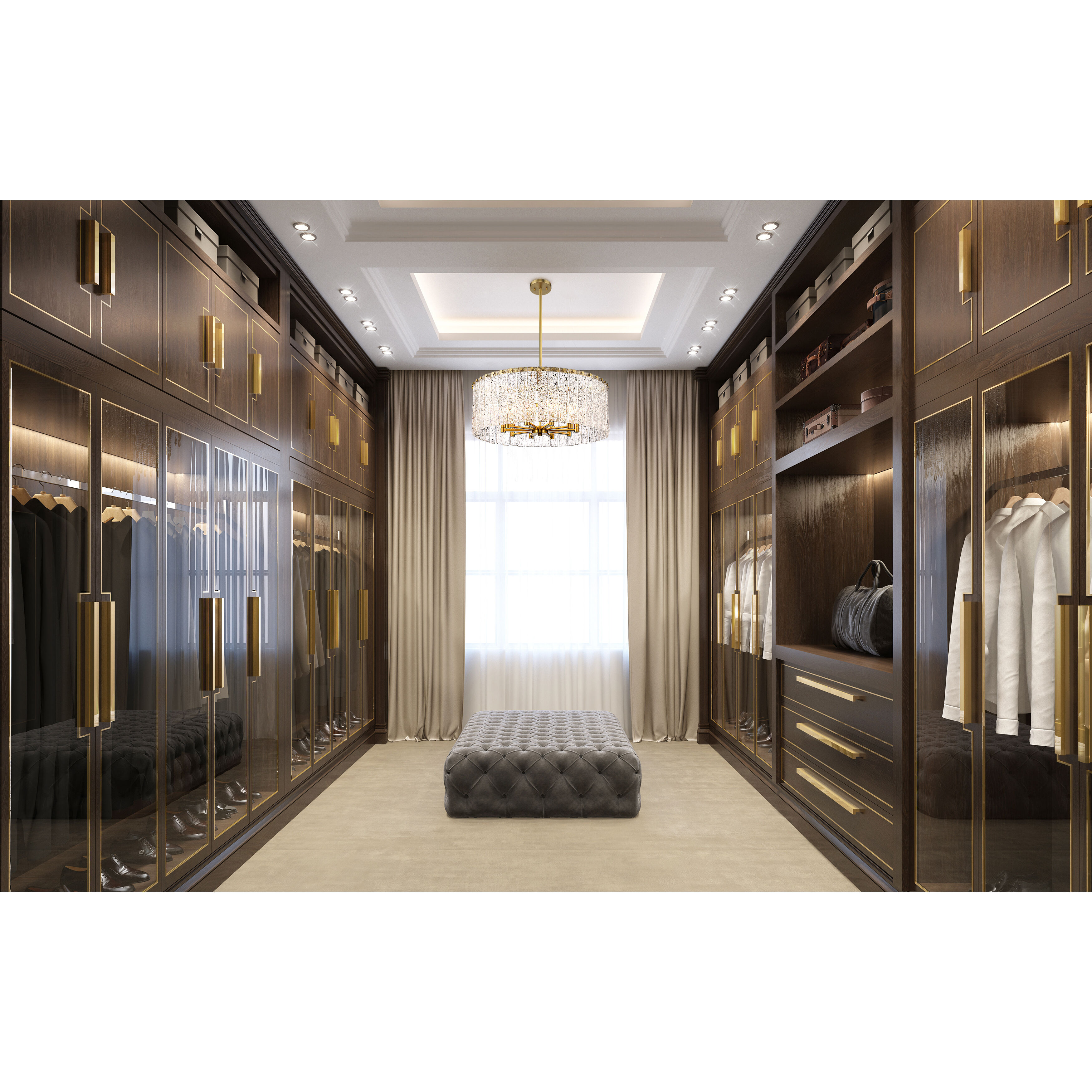 Glacier 10 Light 26.75 inch Modern Gold Chandelier Ceiling Light