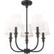 Tova 5 Light 22.5 inch Matte Black Chandelier Ceiling Light