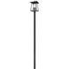 Rainer 4 Light 118.25 inch Black Outdoor Post Mounted Fixture in G9