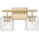 Landon 2 Light 14 inch Modern Gold Vanity Wall Light