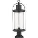 Roundhouse 1 Light 27 inch Black Outdoor Pier Mounted Fixture