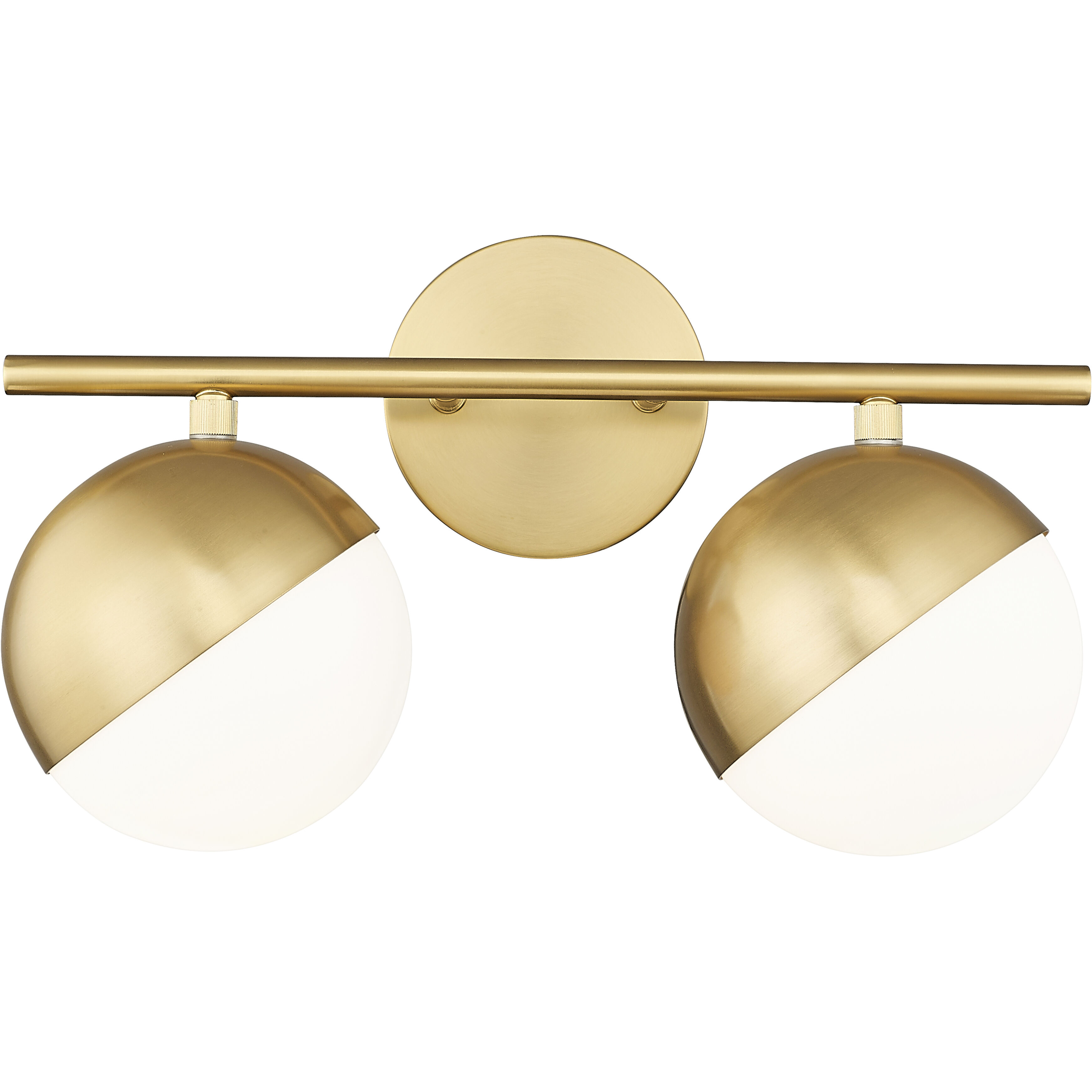 Realm Sphere 2 Light 16 inch Modern Gold Bath Vanity Wall Light