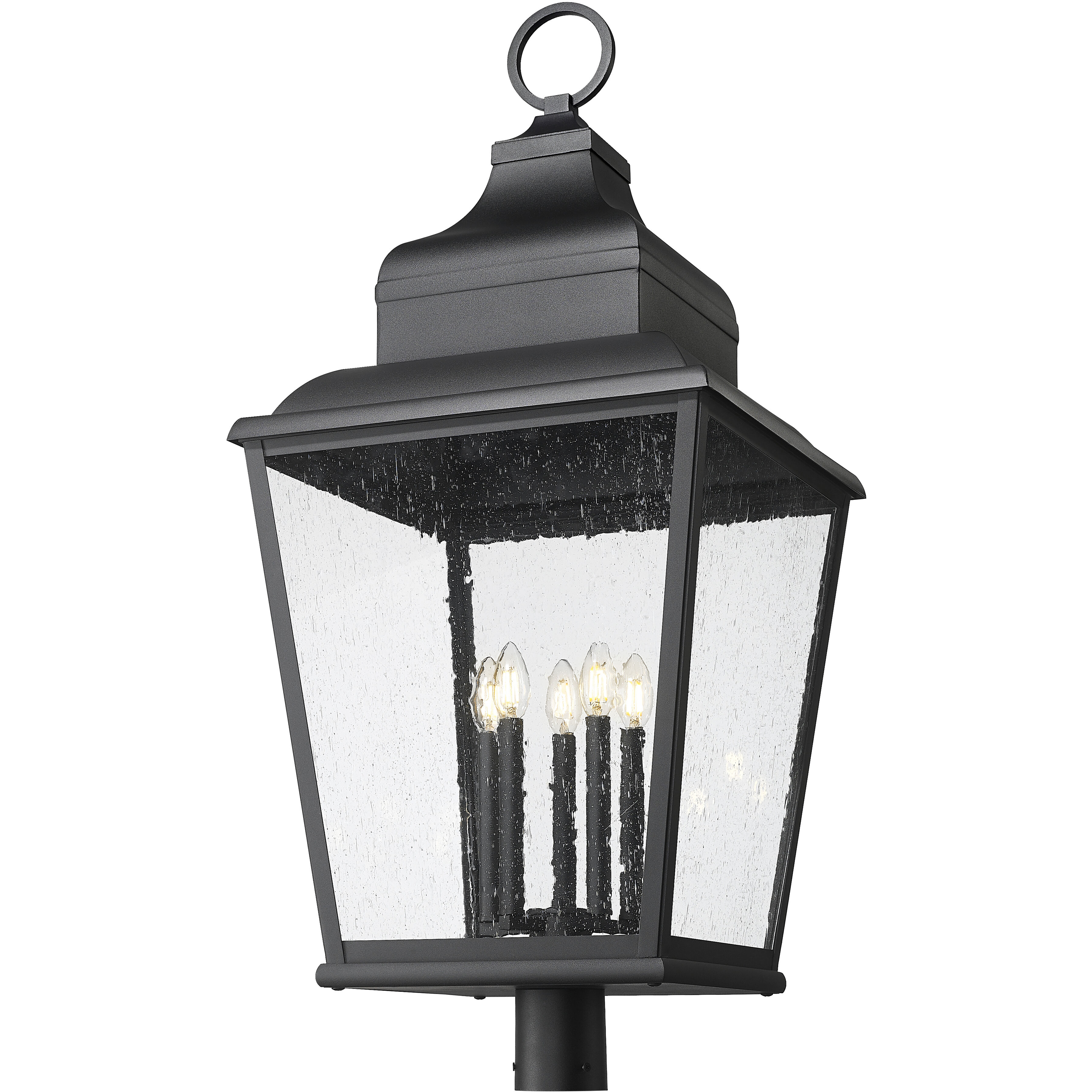 Raphael 5 Light 40.75 inch Sand Black Outdoor Post Mount Fixture in Soft Sand Black