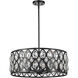 Dealey 6 Light 23.5 inch Matte Black Chandelier Ceiling Light