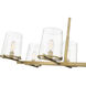 Callista 8 Light 56 inch Rubbed Brass Linear Chandelier Ceiling Light