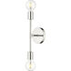 Modernist 2 Light 5 inch Chrome Wall Sconce Wall Light