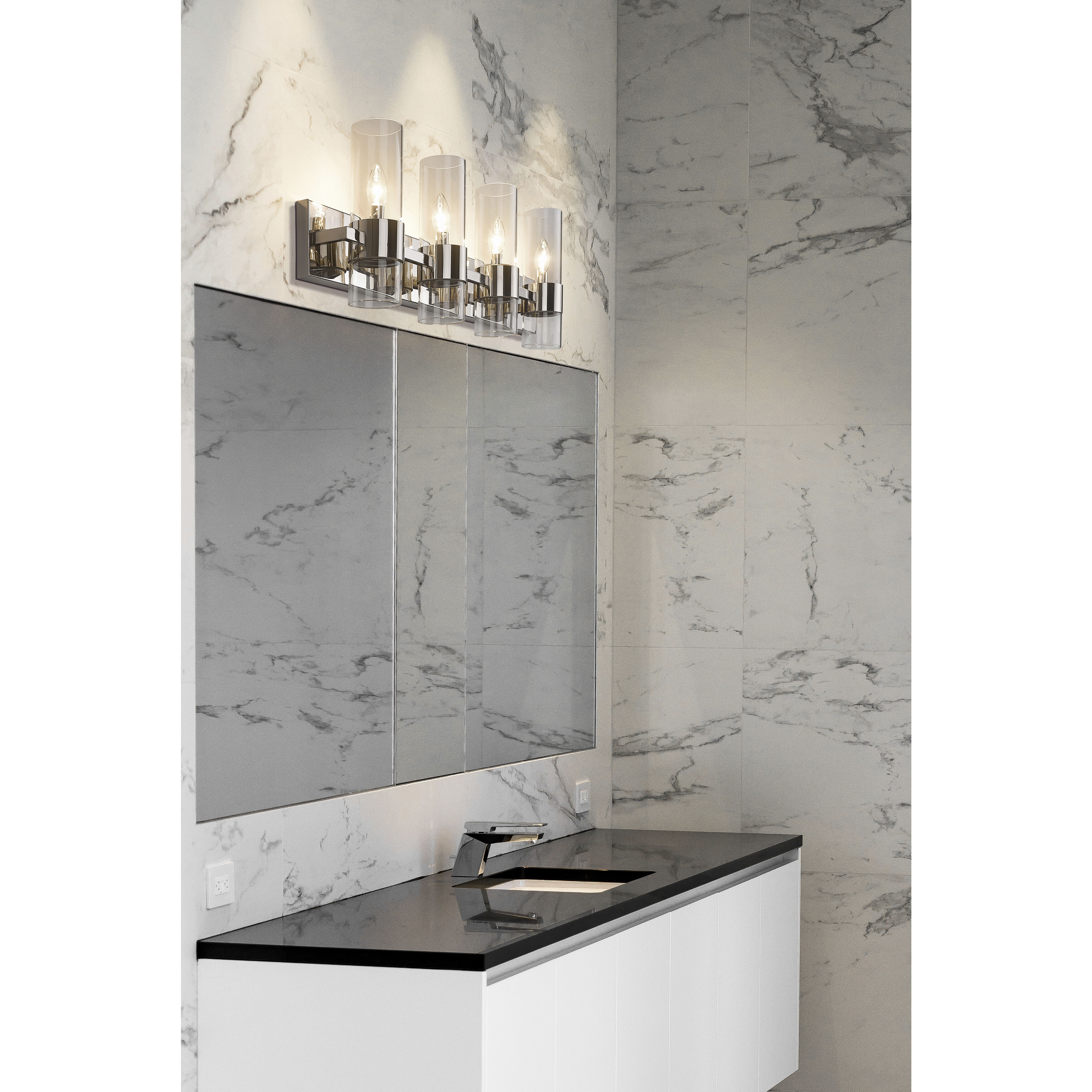 Lawson 4 Light 32 inch Polished Nickel Vanity Wall Light