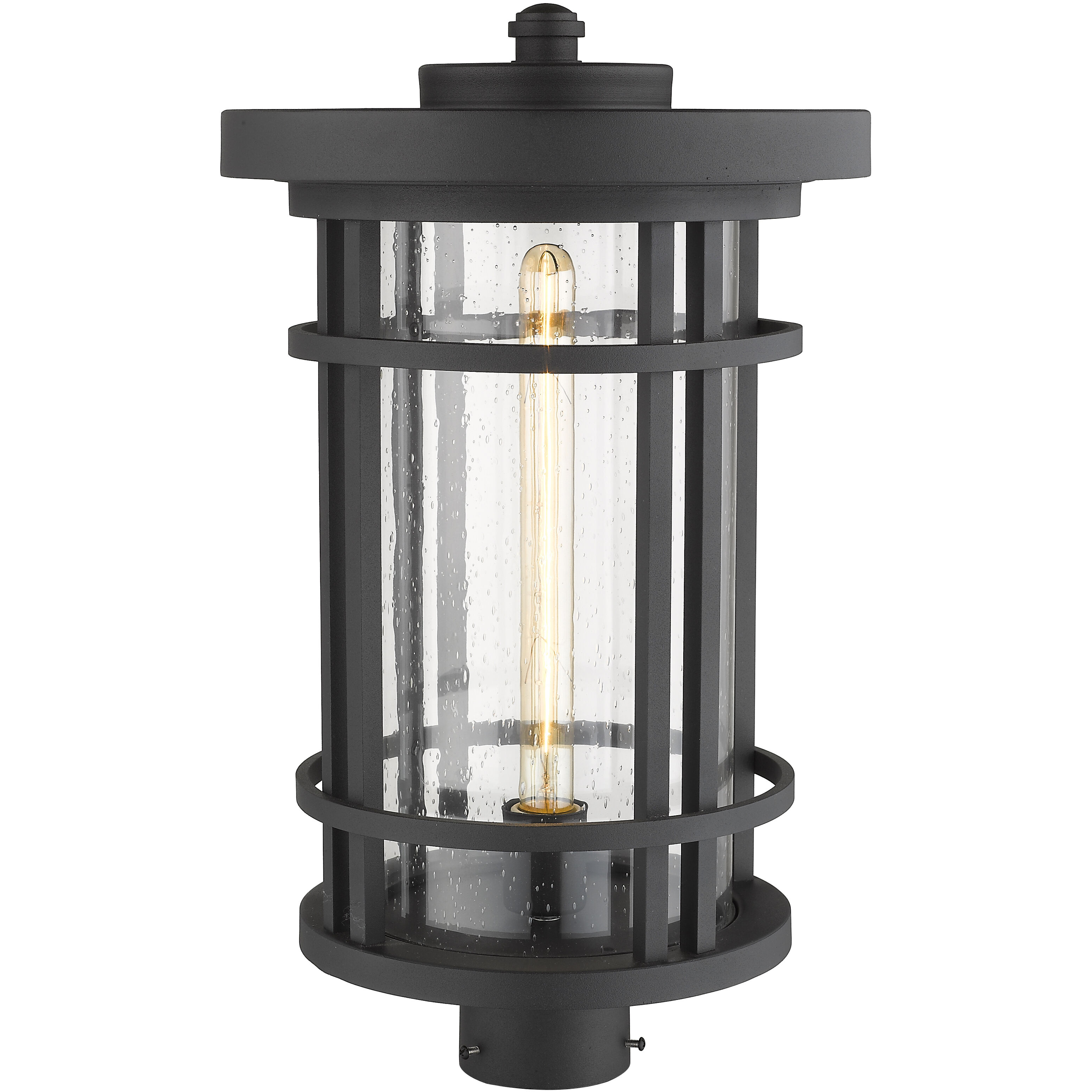 Jordan 1 Light 20.25 inch Black Outdoor Post Mount Fixture in 11