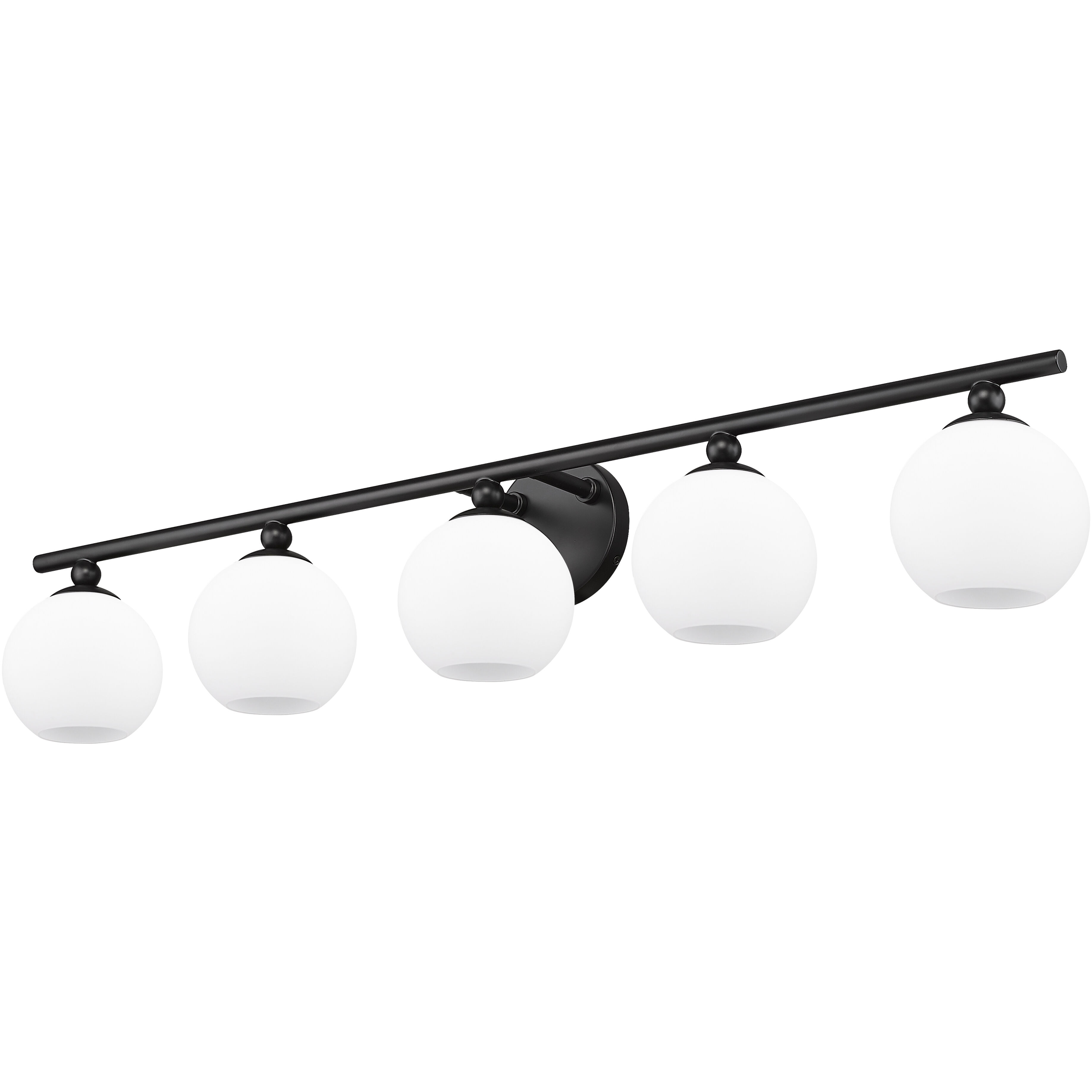 Neoma 5 Light 38.25 inch Matte Black Vanity Wall Light