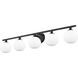 Neoma 5 Light 38.25 inch Matte Black Vanity Wall Light
