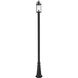 Roundhouse 1 Light 114.25 inch Black Outdoor Post Mounted Fixture