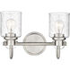 Kinsley 2 Light 14.5 inch Brushed Nickel Bath Vanity Wall Light