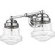 Vaughn 2 Light 15.5 inch Chrome Vanity Wall Light