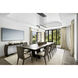 Fontaine Linear Chandelier Ceiling Light in Matte Black