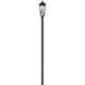 Gannon 3 Light 120.75 inch Black Outdoor Post Mounted Fixture in G9