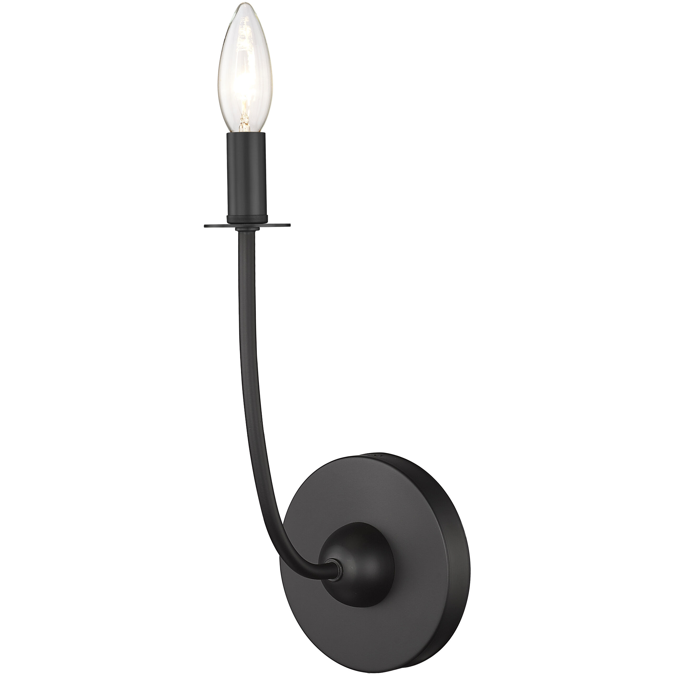 Shannon 1 Light 5.25 inch Matte Black Wall Sconce Wall Light