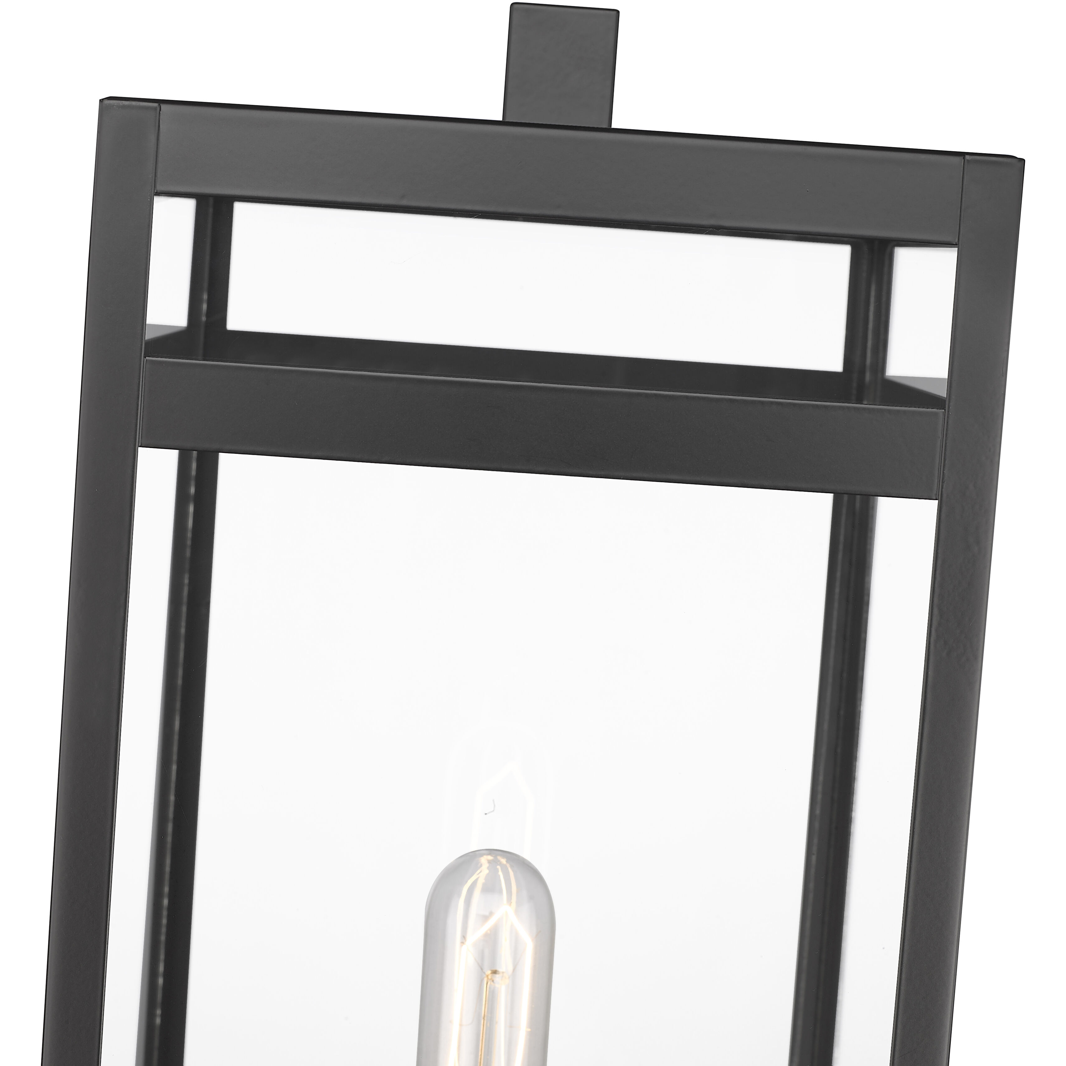 Nuri 1 Light 23.5 inch Black Outdoor Pier Mounted Fixture