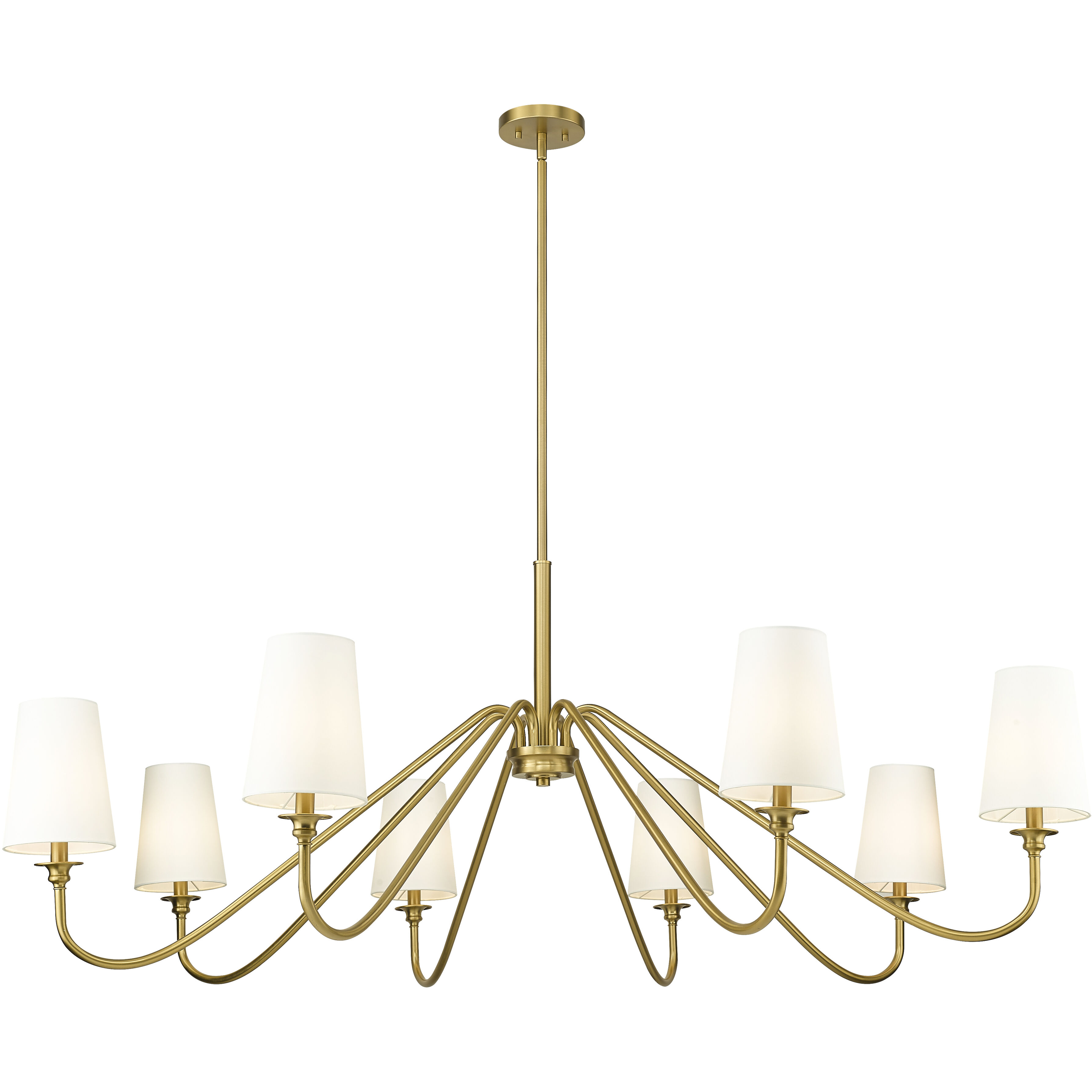 Gianna 8 Light 60.25 inch Modern Gold Chandelier Ceiling Light