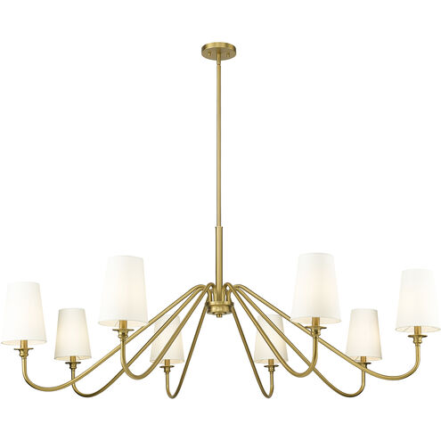 Gianna 8 Light 60.25 inch Modern Gold Chandelier Ceiling Light