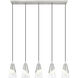 Aimie Linear Chandelier Ceiling Light in Brushed Nickel