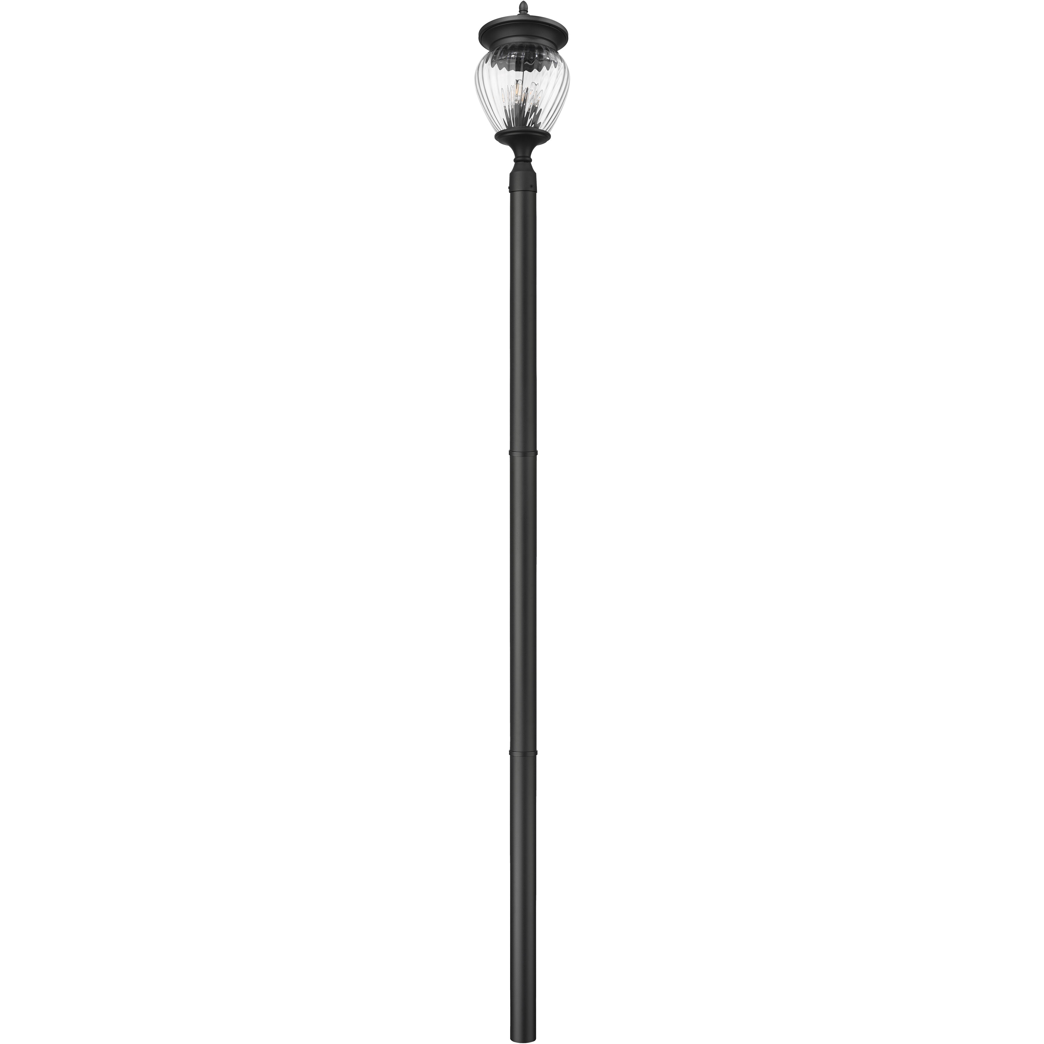 Davina 4 Light 119.25 inch Black Outdoor Post Mounted Fixture in G9