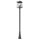 Rainer 5 Light 121.5 inch Black Outdoor Post Mounted Fixture in G9