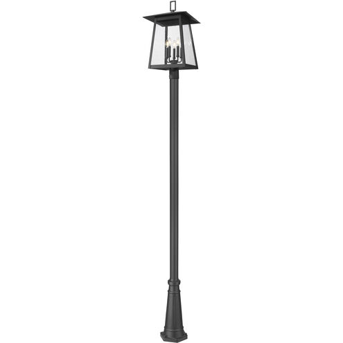 Rainer 5 Light 121.5 inch Black Outdoor Post Mounted Fixture in G9