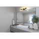 Bleeker Street 3 Light 25 inch Matte Black and Olde Brass Vanity Wall Light
