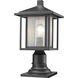 Aspen 1 Light 16.75 inch Black Outdoor Pier Mounted Fixture