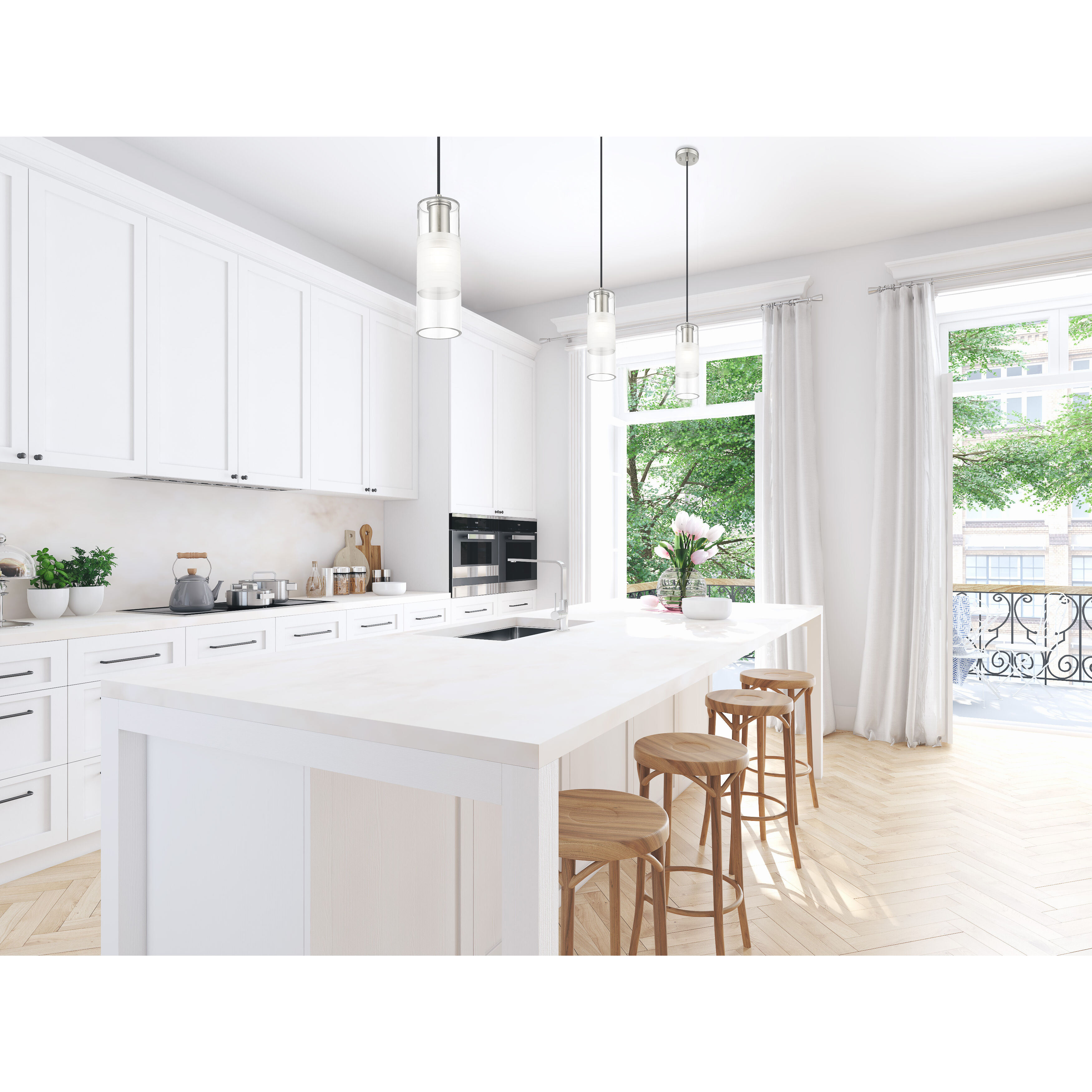 Alton 1 Light 4.75 inch Brushed Nickel Pendant Ceiling Light