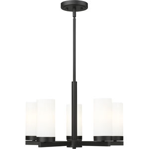 Danica 5 Light 19.5 inch Matte Black Chandelier Ceiling Light
