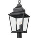 Raphael 3 Light 28 inch Sand Black Outdoor Post Mount Fixture in Soft Sand Black