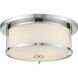 Savannah 2 Light 13.75 inch Chrome Flush Mount Ceiling Light