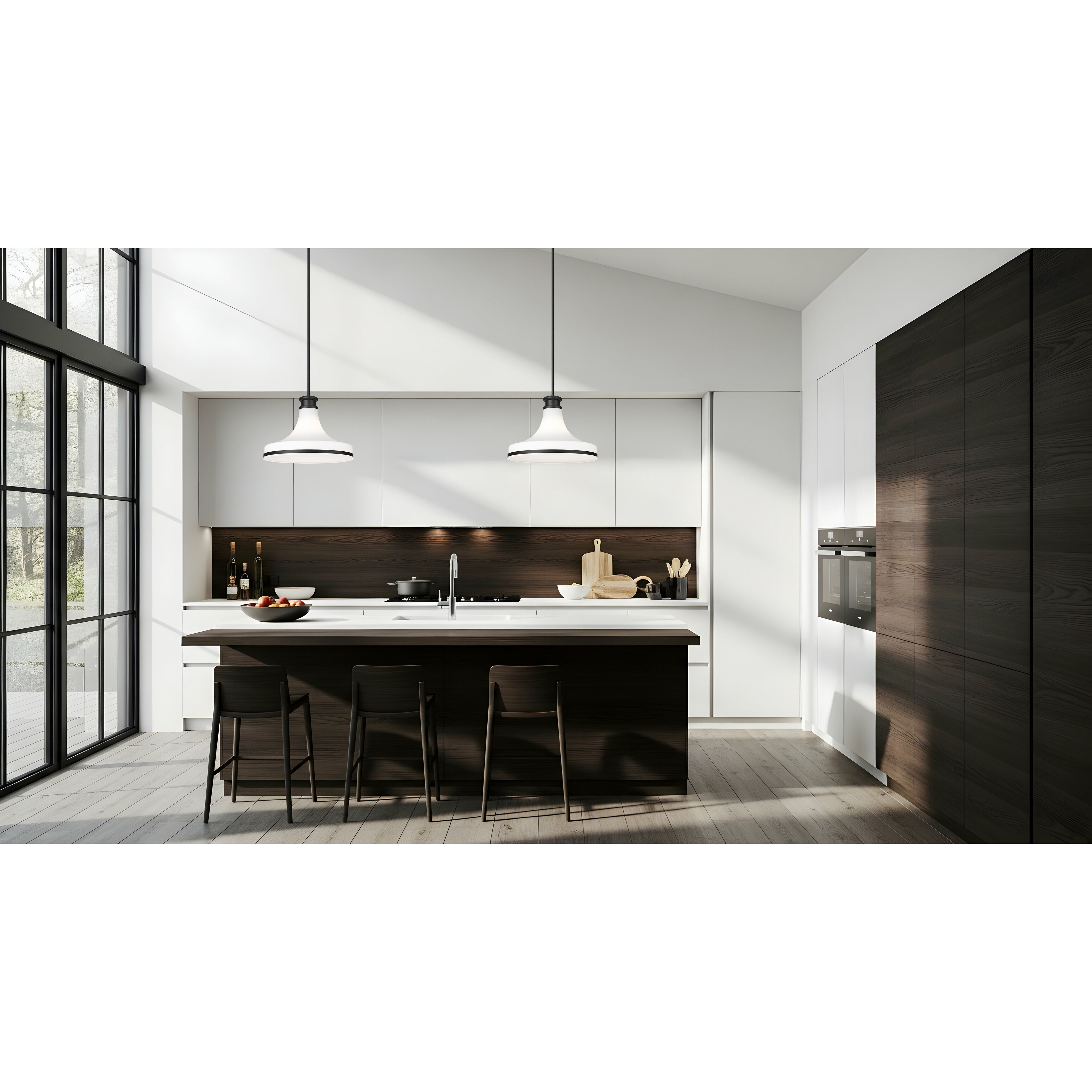 Reznor Pendant Ceiling Light in Matte Black