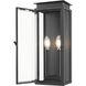 Nova 2 Light 16.5 inch Black Outdoor Wall Light