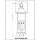 Tiberius 4 Light 24.5 inch Black Outdoor Post Mount Fixture