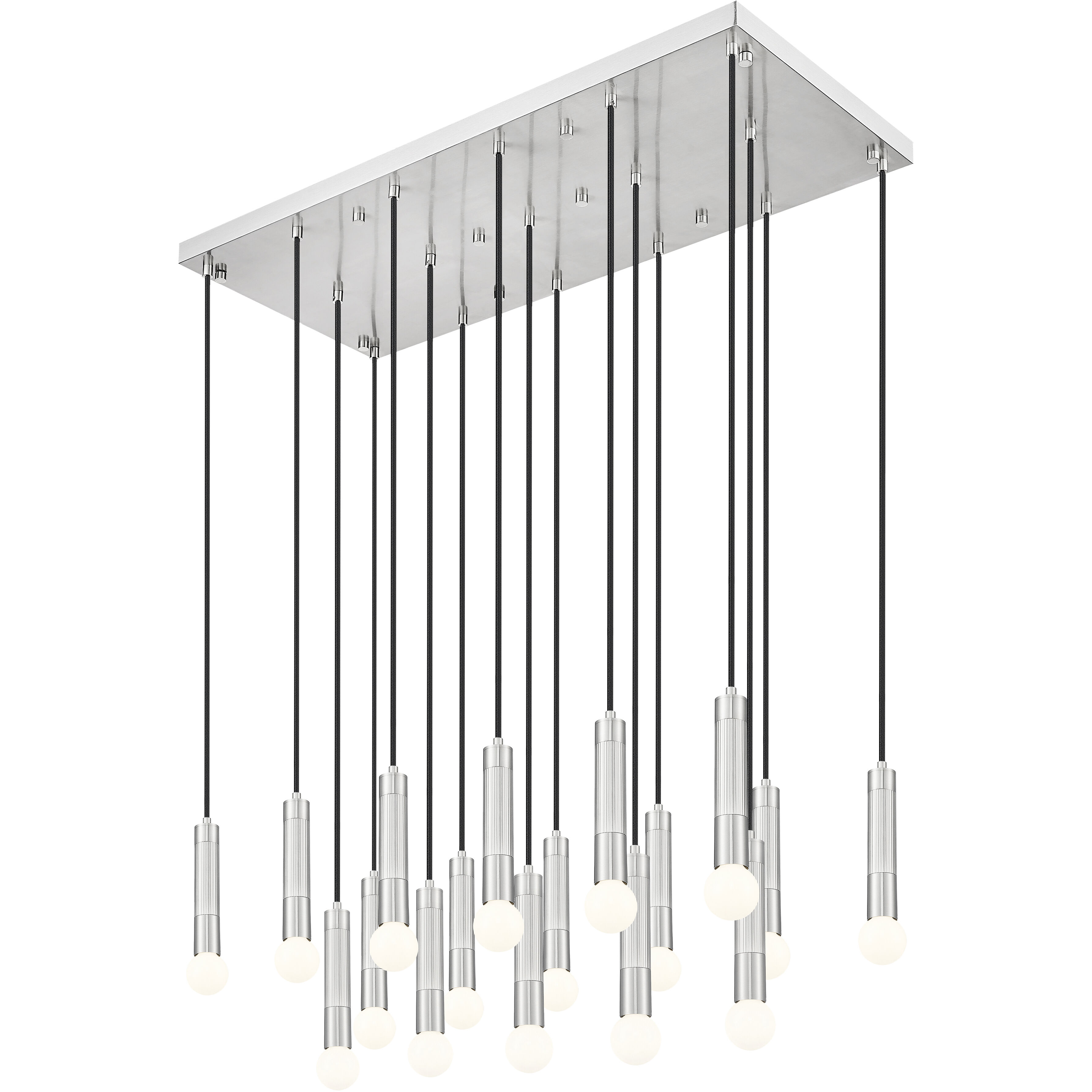 Stari Linear Chandelier Ceiling Light in Brushed Nickel