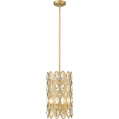Dealey 3 Light 9.25 inch Heirloom Brass Pendant Ceiling Light